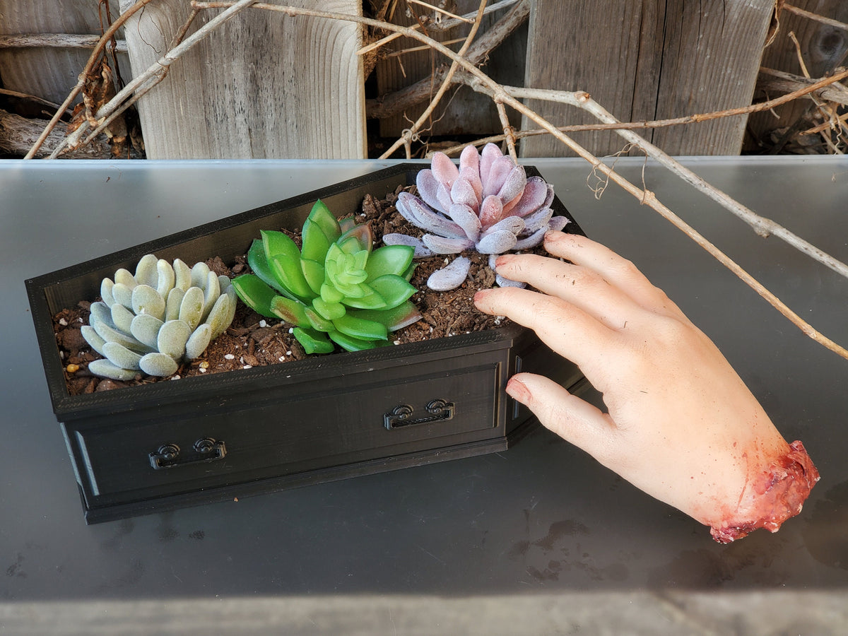 plant coffin ceramic pot Large Coffin Planter 10 Inch • Gothic Home Garden Decor • 3D Printed –  Cursed By Design