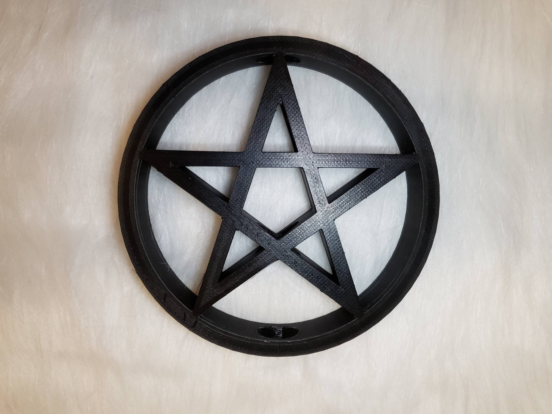 Sterling Silver Large Cut Out Tree Pentacle Pentagram