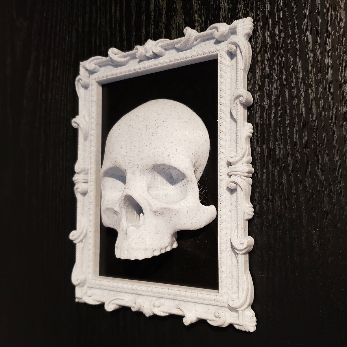 Skull Frame Wall Art • Gothic Home Decor • 3D Printed – Cursed By Design