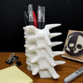 Human Spine Pen Cup || Gothic Home Decor Office Supplies Makeup Brush Holder Witchy Anatomy Creepy Desk Organizer Storage || 3D Printed