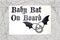 Baby Bat on Board Permanent Vinyl Decal || Gothic Home Decor Halloween Decoration Witch Pentagram Car Accessories Bumper Sticker