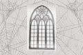Spiderweb Stained Glass Permanent Vinyl Decal || Gothic Home Decor Halloween Decoration Witch Pentagram Car Accessories Bumper Sticker