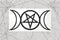 Triple Moon Goddess Permanent Vinyl Decal || Gothic Home Decor Halloween Decoration Witch Moon Pentagram Sticker Goth Symbols