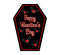 Happy Valentine's Day Bats Coffin Greeting Card 