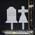 Judith and Michael Myers Headstone Set Garden Markers || Horror Gothic Home Decor Goth Grave Tombstone Halloween Cake Topper || 3D Print
