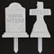 Judith and Michael Myers Headstone Set Garden Markers || Horror Gothic Home Decor Goth Grave Tombstone Halloween Cake Topper || 3D Print