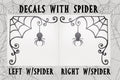 Spiderweb Corner Vinyl Decals || Gothic Home Decor Halloween Decoration Witch Pentagram Car Accessories Bumper Sticker