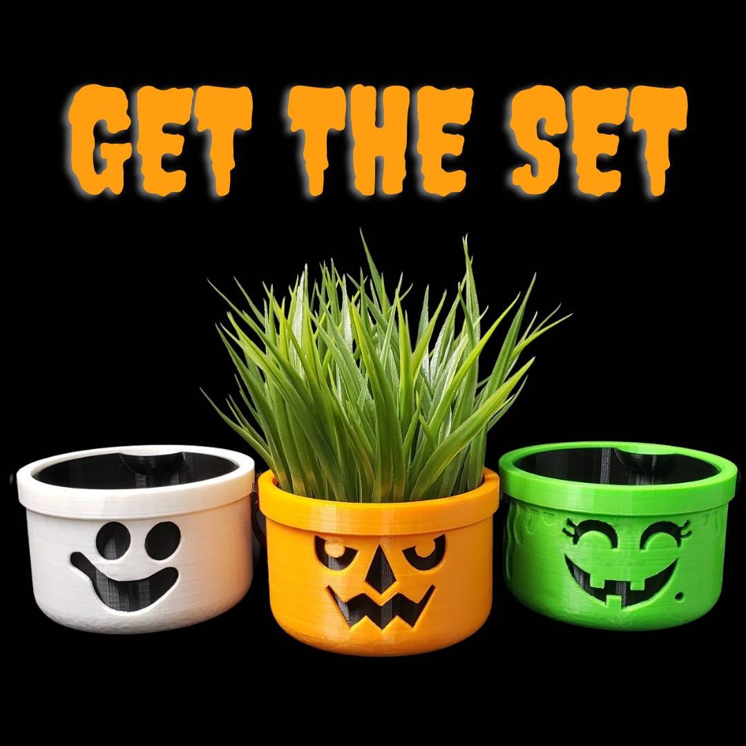 halloween succulent planters Witch McBucket Succulent Planter • Gothic Home Garden Decor • 3D Print – Cursed By Design