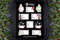 Christmas Spooky gift tags 6x8 Sticker Sheet
