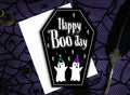 Happy Boo day Coffin Greeting Card || Wedding, Engagement, Anniversary, Birthday, Goth, Gothic, Love Coffin Card