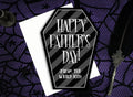 Happy Father's Day from the weird kid Greeting Card || Valentine's Day Anniversary Birthday Goth Gothic Father's Day Occasion Coffin Card