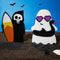 Grim Surfer and Beach Boo Ghoulz || Gothic Holiday Decor || 3D Printed