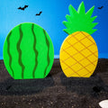 Watermelon and Pineapple Jackolantern Ghoulz || Gothic Holiday Decor || 3D Printed