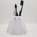 Ghost Toothbrush & Cotton Swab Cup • Gothic Home Decor • 3D Printed