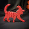 Flexible Cat with Witch Hat Toy • Gothic Home Decor • 3D Printed